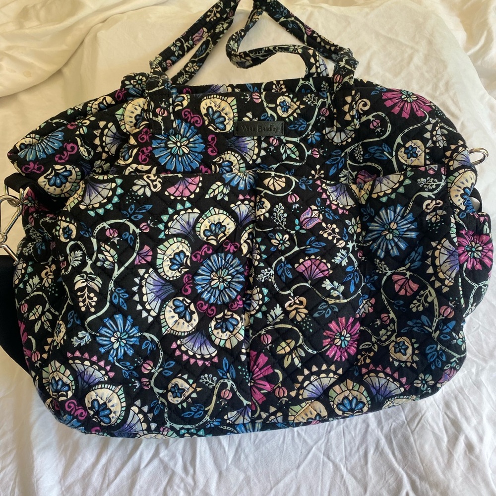 Vera Bradley Women's Floral Baby Bag - Black, Blue, and Pink